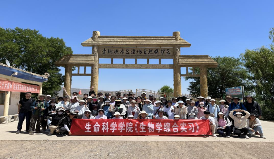 生命科学学院师生到青铜峡库区湿地自然保护区开展教​学实习实践活动